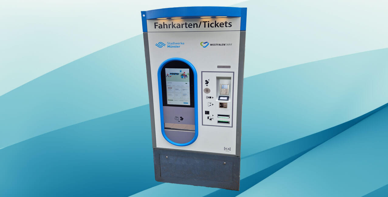 Stadtwerke M&uuml;nster, new ICA Traffic TVMs with CI Note Line