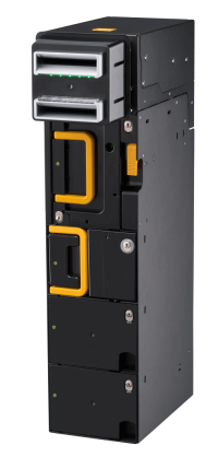 CI Note Line banknote validator with small deposit cassette and dispensing and recycling unit for optimizing banking operations.